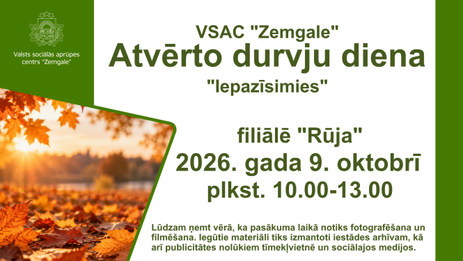 Filiāles "Rūja" atvērto durvju dienas infografiks.