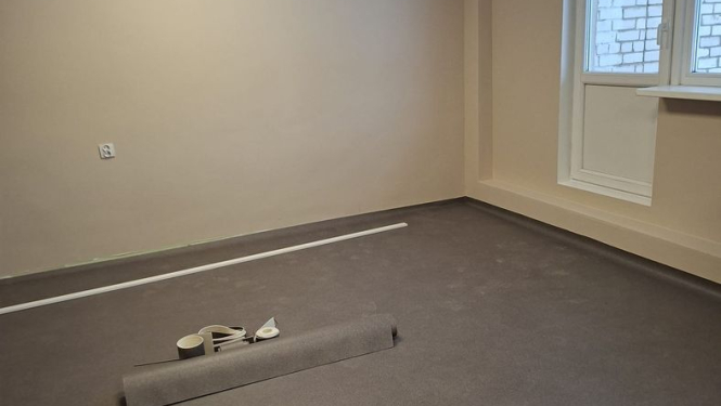 Telpa pēc grīdas seguma maiņas