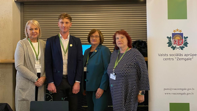 Četri VSAC "Zemgale" pārstāvji NVA vakanču gadatirgū