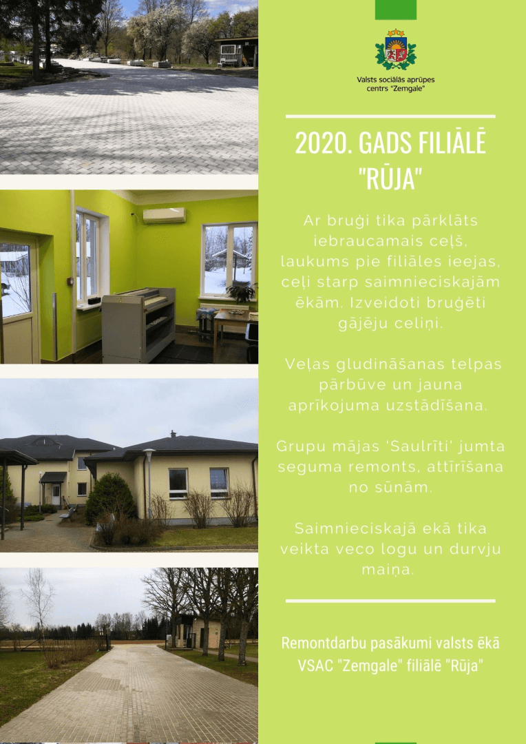 Filiāles "Rūja" 2020.gada remontdarbi