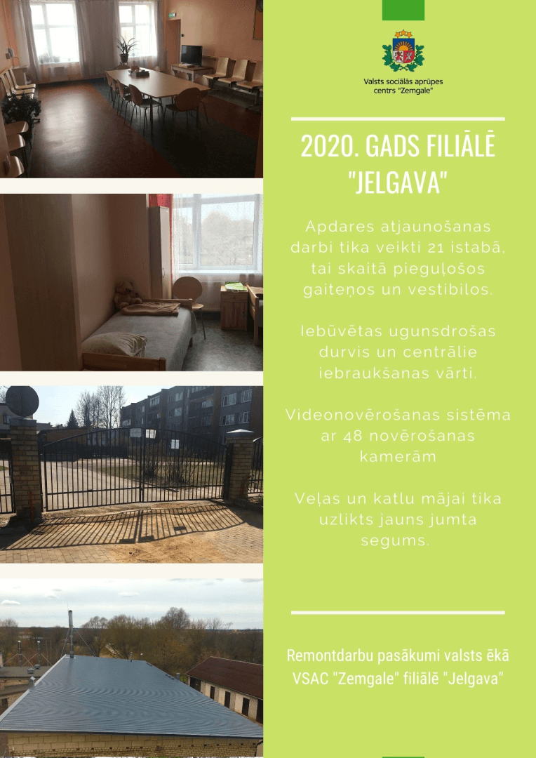 Filiāles "Jelgava" 2020.gada remontdarbi