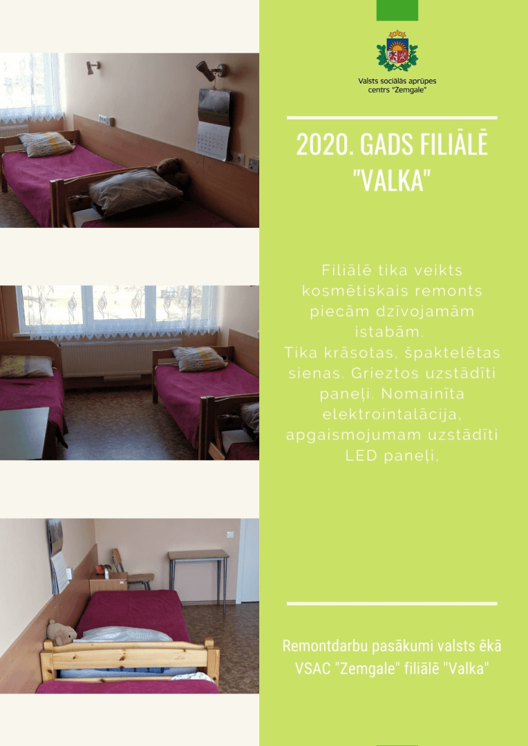 Filiāles "Valka" 2020.gada remontdarbi