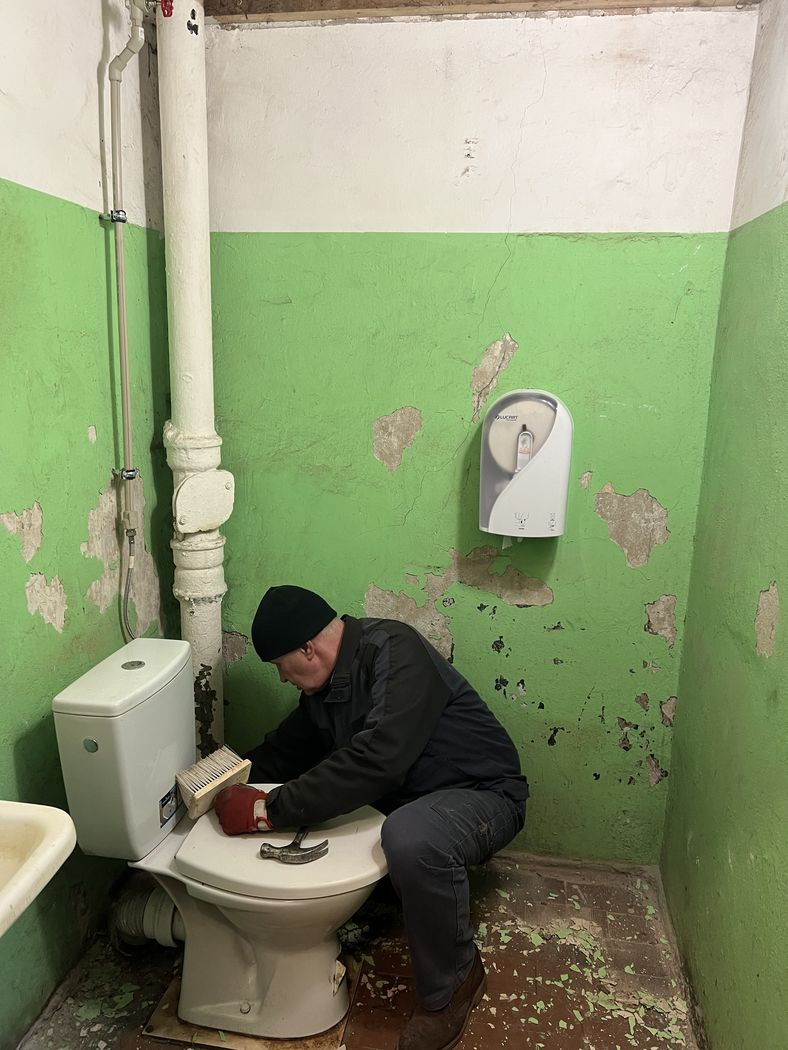 Telpa remonta procesa laikā