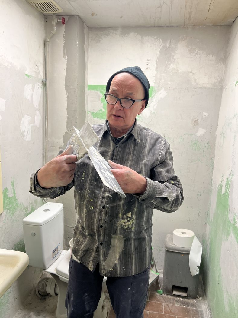 Telpa remonta procesa laikā